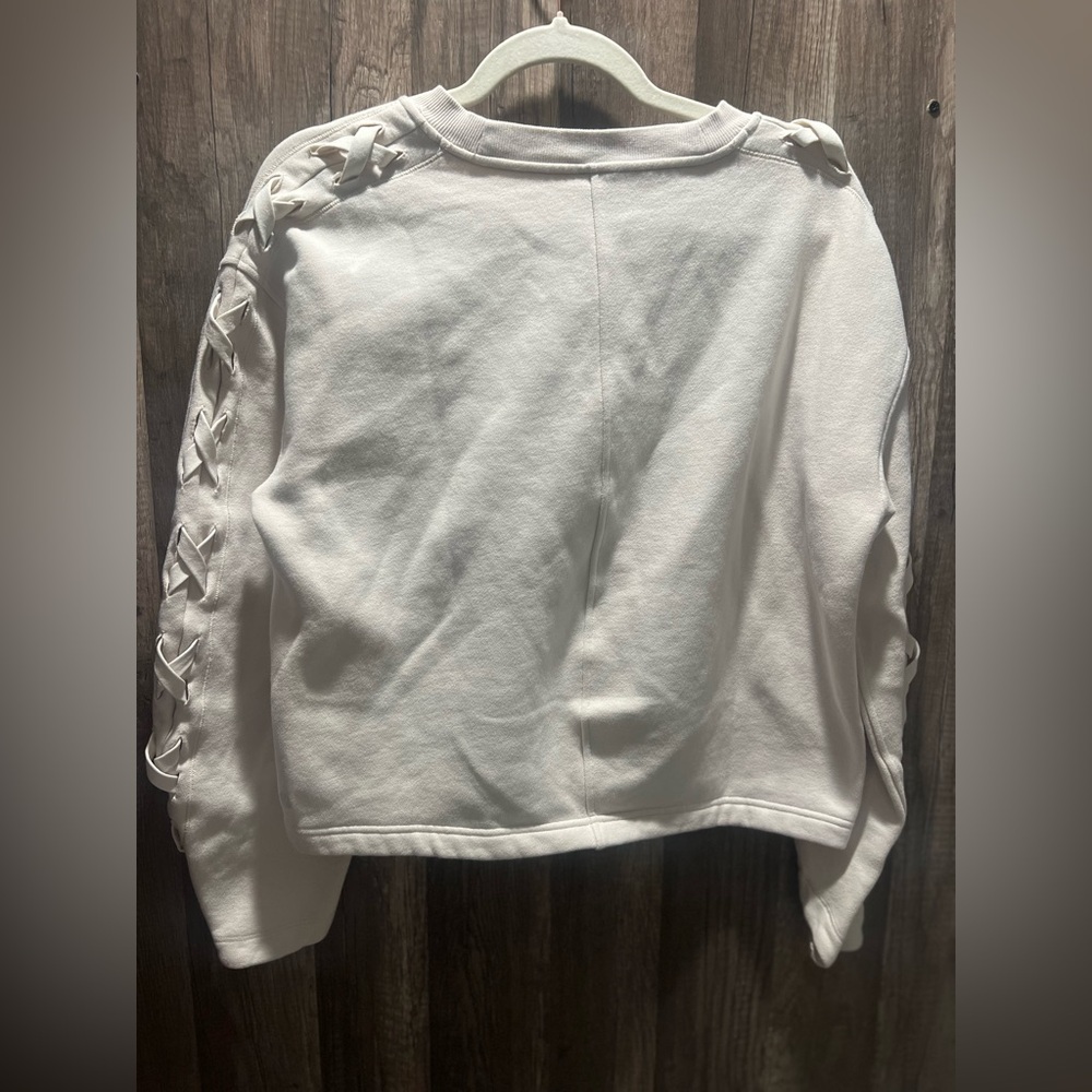 Lululemon Braided Cream Sweater Long Sleeve Detail Size 8 Womens EUC - Picture 5 of 7